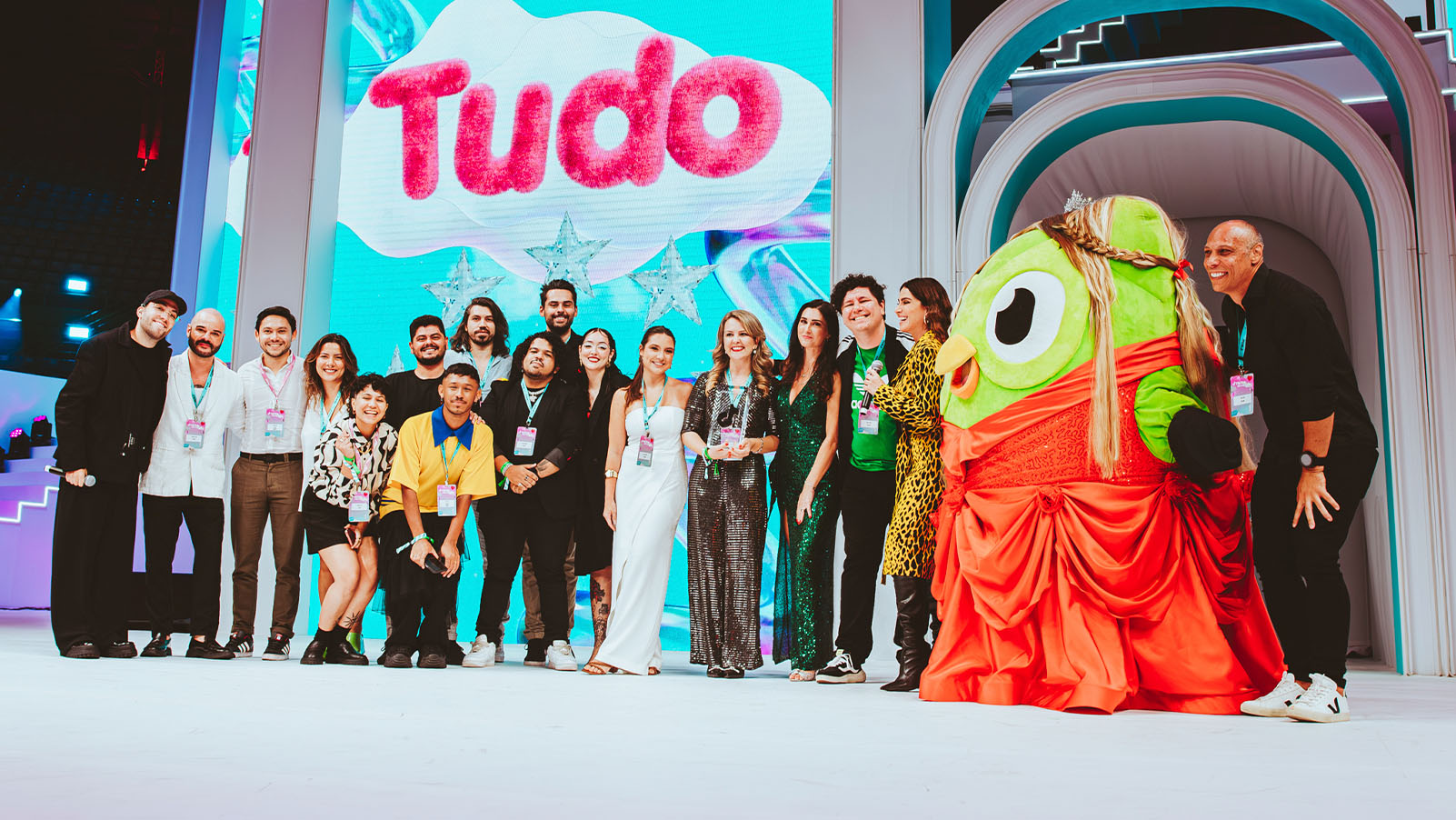 Time do Duolingo durante o TikTok Ad Awards