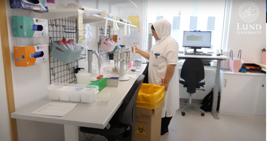 Laboratório da Universidade de Lund, na Suécia, onde o exame é feito