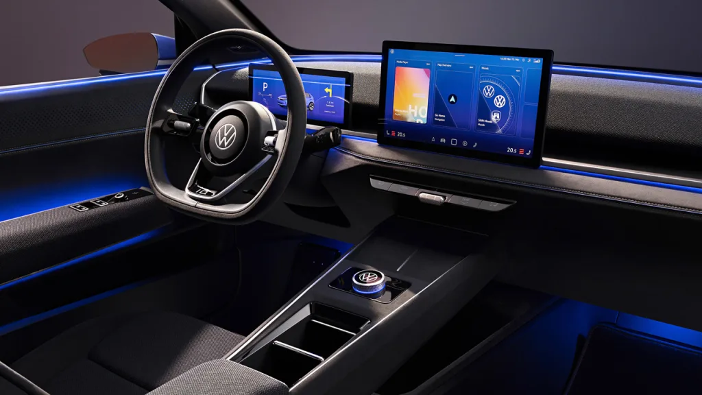 painel de veículo da VW, que vai voltar aos carros com botões