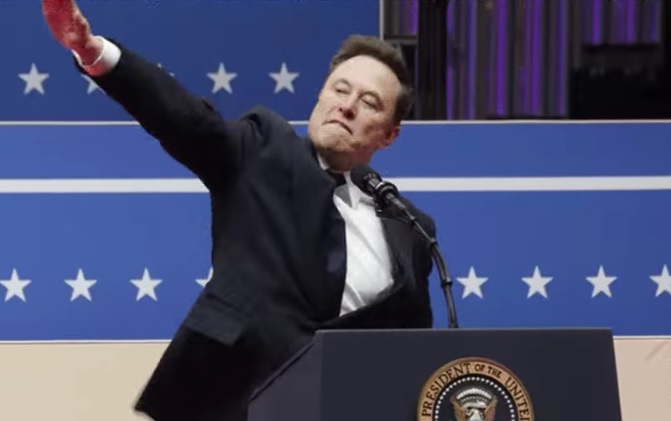 gesto nazista de Elon Musk/ 100 dias do governo Trump