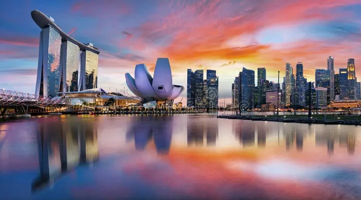Vista geral da cidade de Singapura
