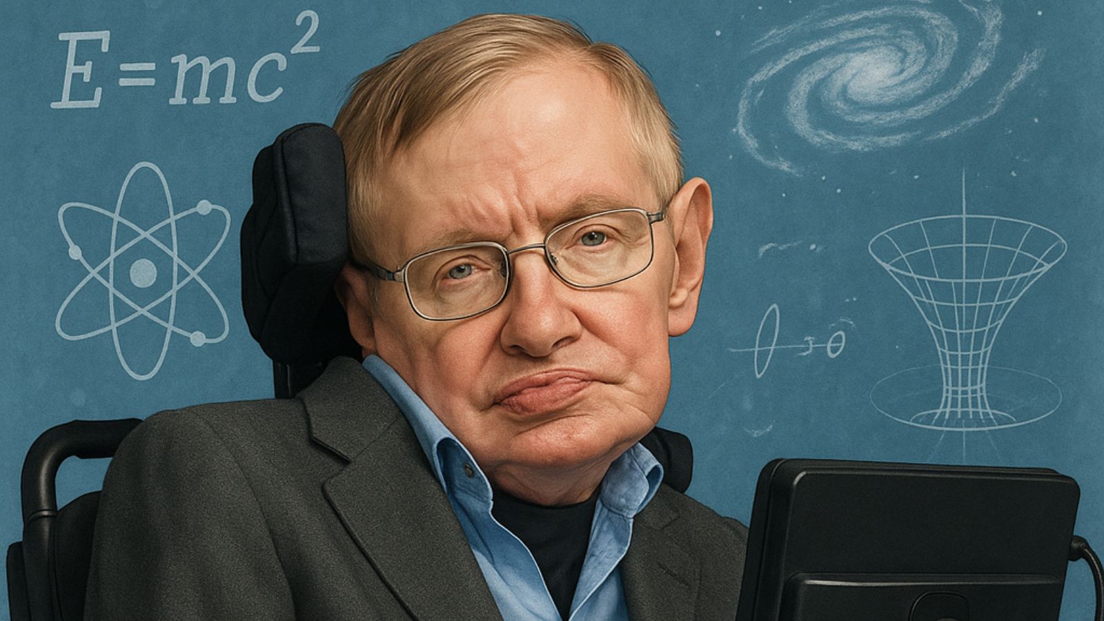 Ilustração realista do stephen hawking