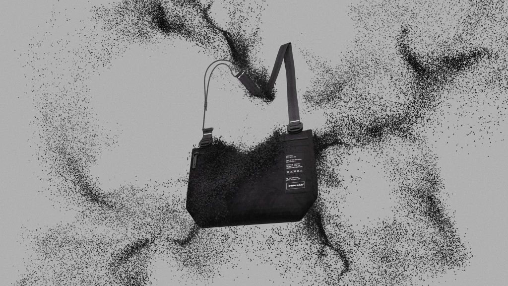 bolsa da marca Freitag feita com material totalmente reciclável