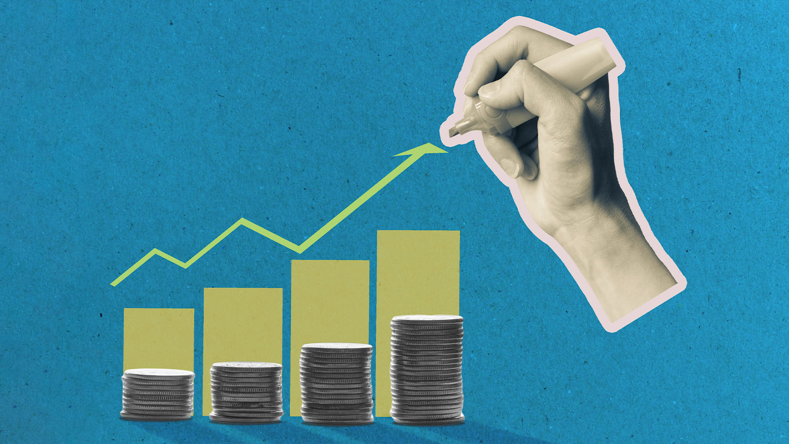 gráfico mostrando trajetória de alta