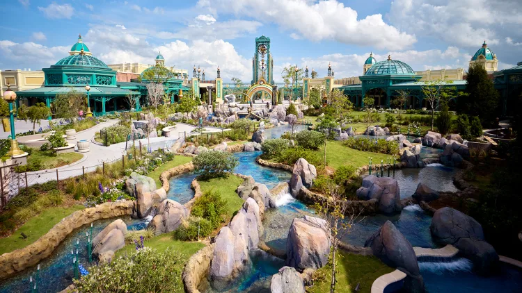 espaço Celestial Park no parque Epic Universe, na Flórida