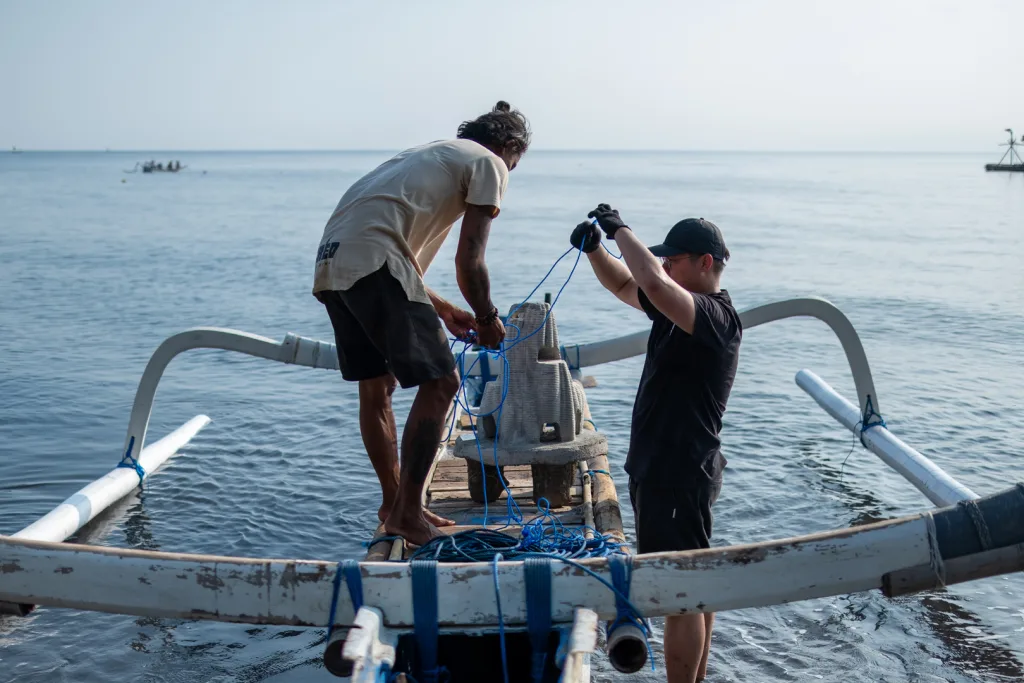instalação de recifes artificiais feitos com cinzas de animais cremados