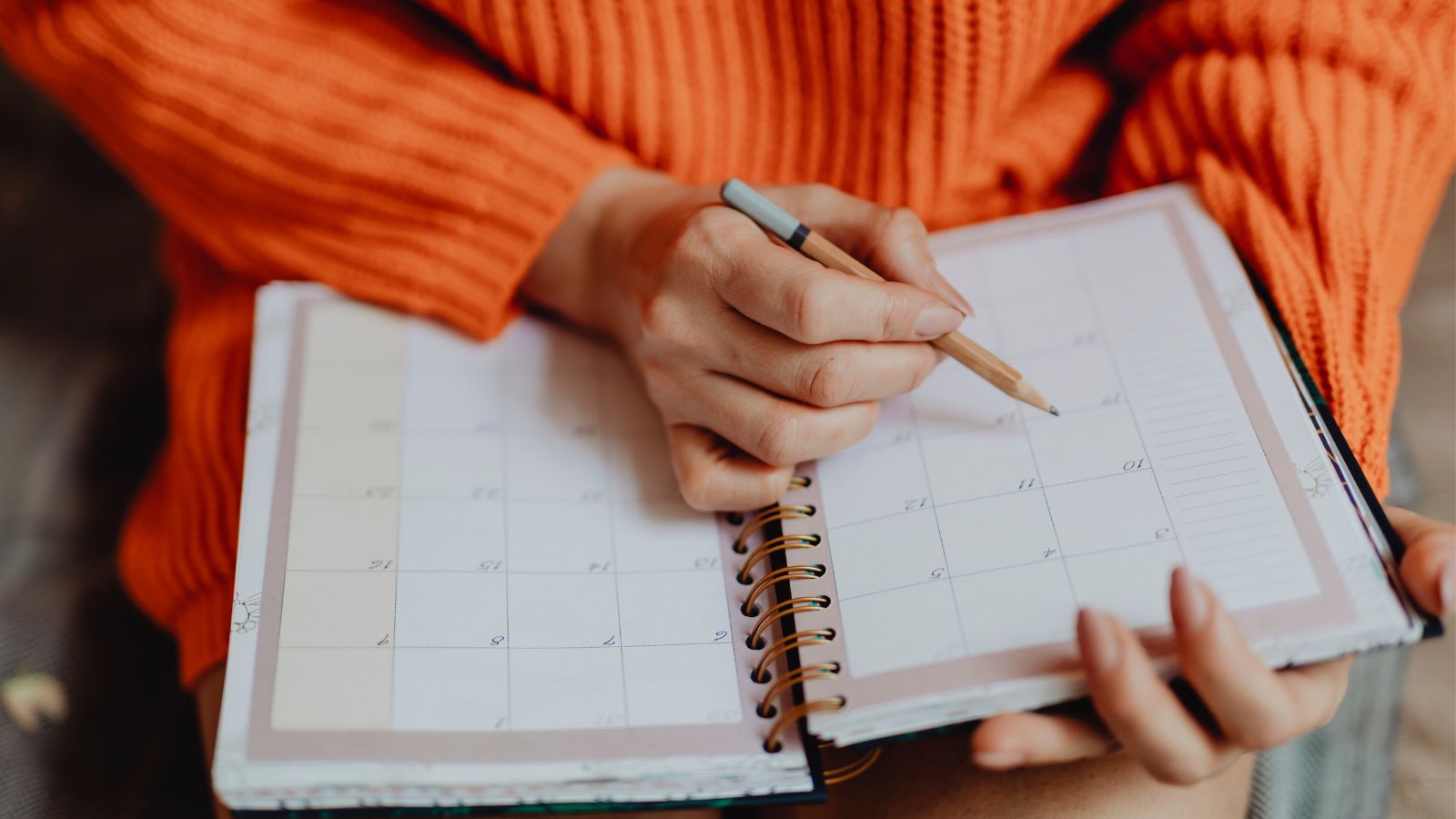 Pessoa usando planner