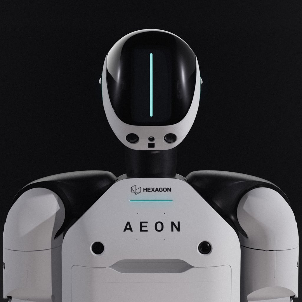 robôs humanoides modelo AEON, da fabricante Hexagon