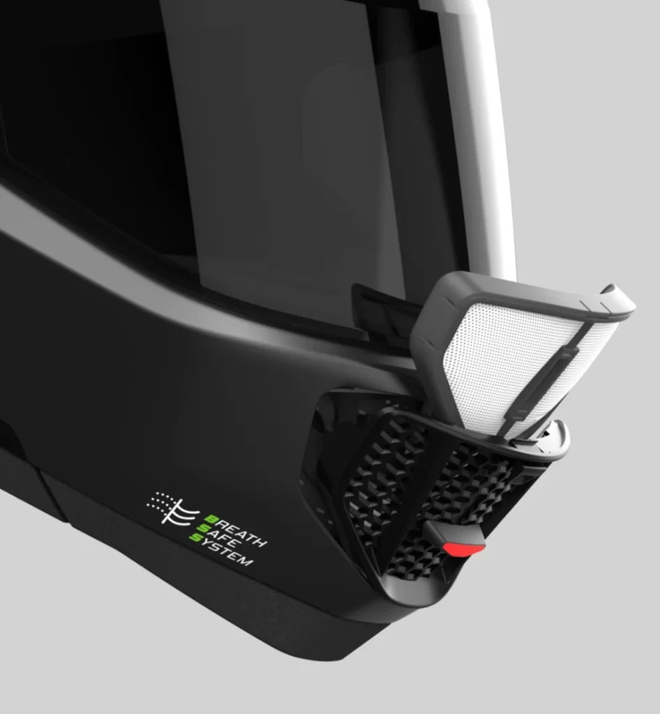 capacete que filtra poluição do ar