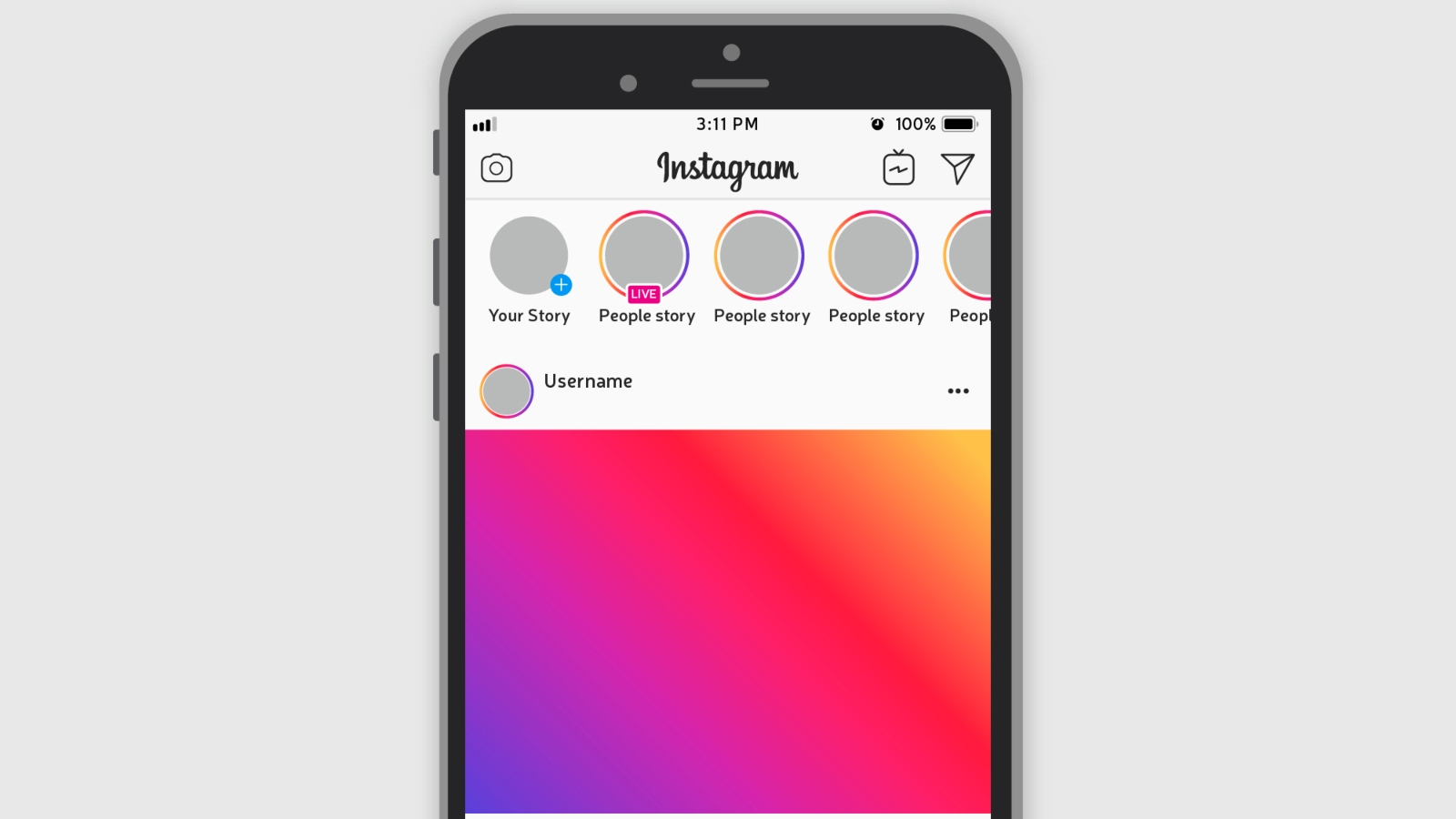 celular no instagram aberto