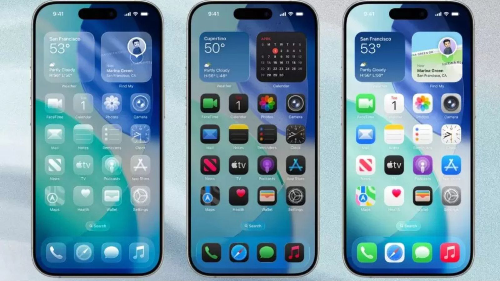 Nova aparência do ios26
