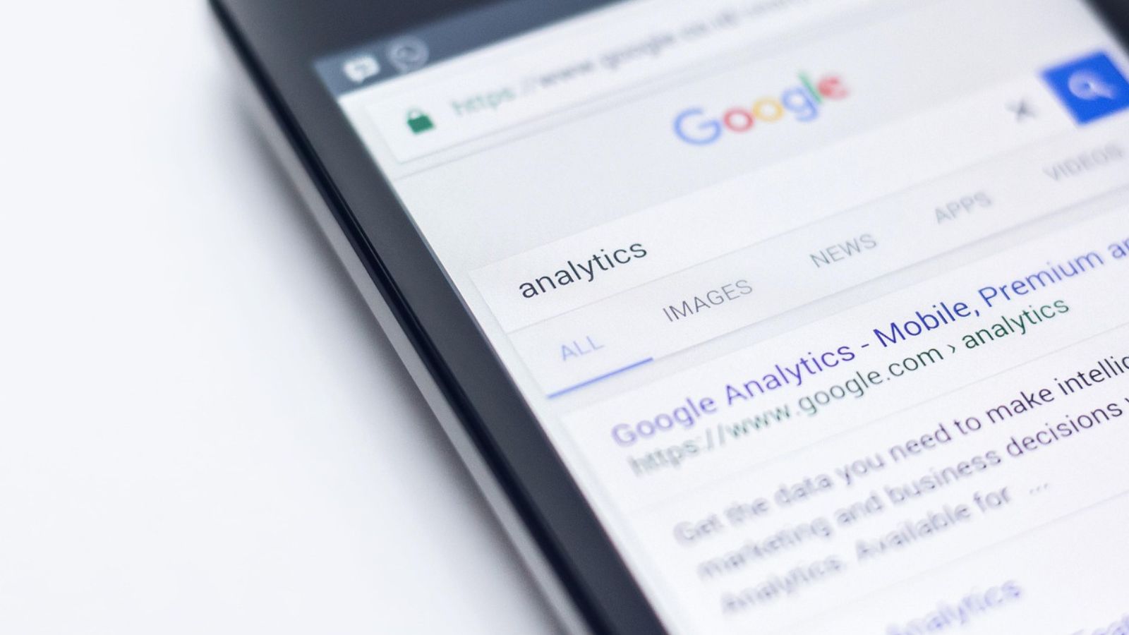 Tela do Google em tablet