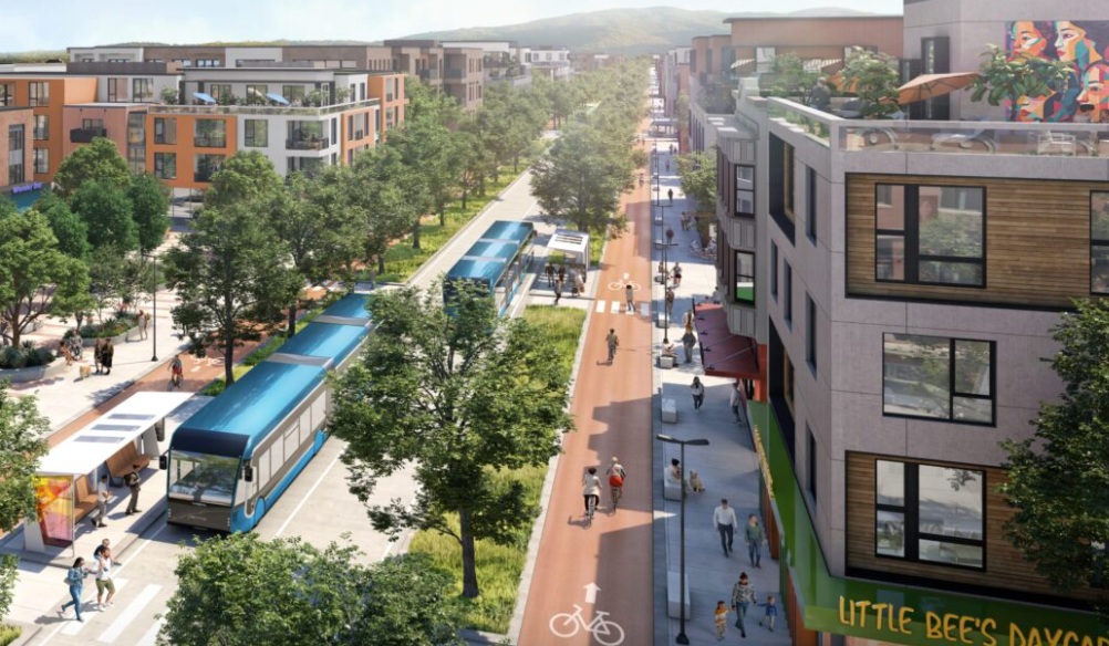 croqui da cidade do projeto California Forever