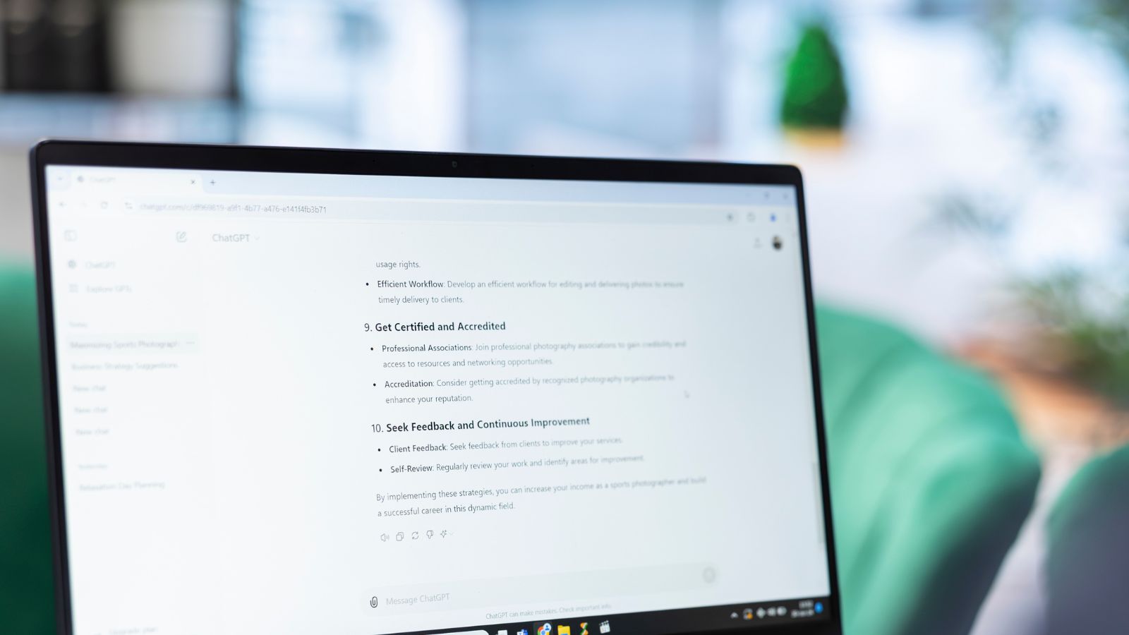 Tela de notebook aberta no ChatGPT