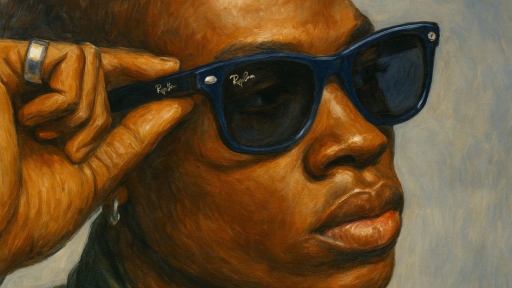 Homem negro usando &oacute;culos da Meta