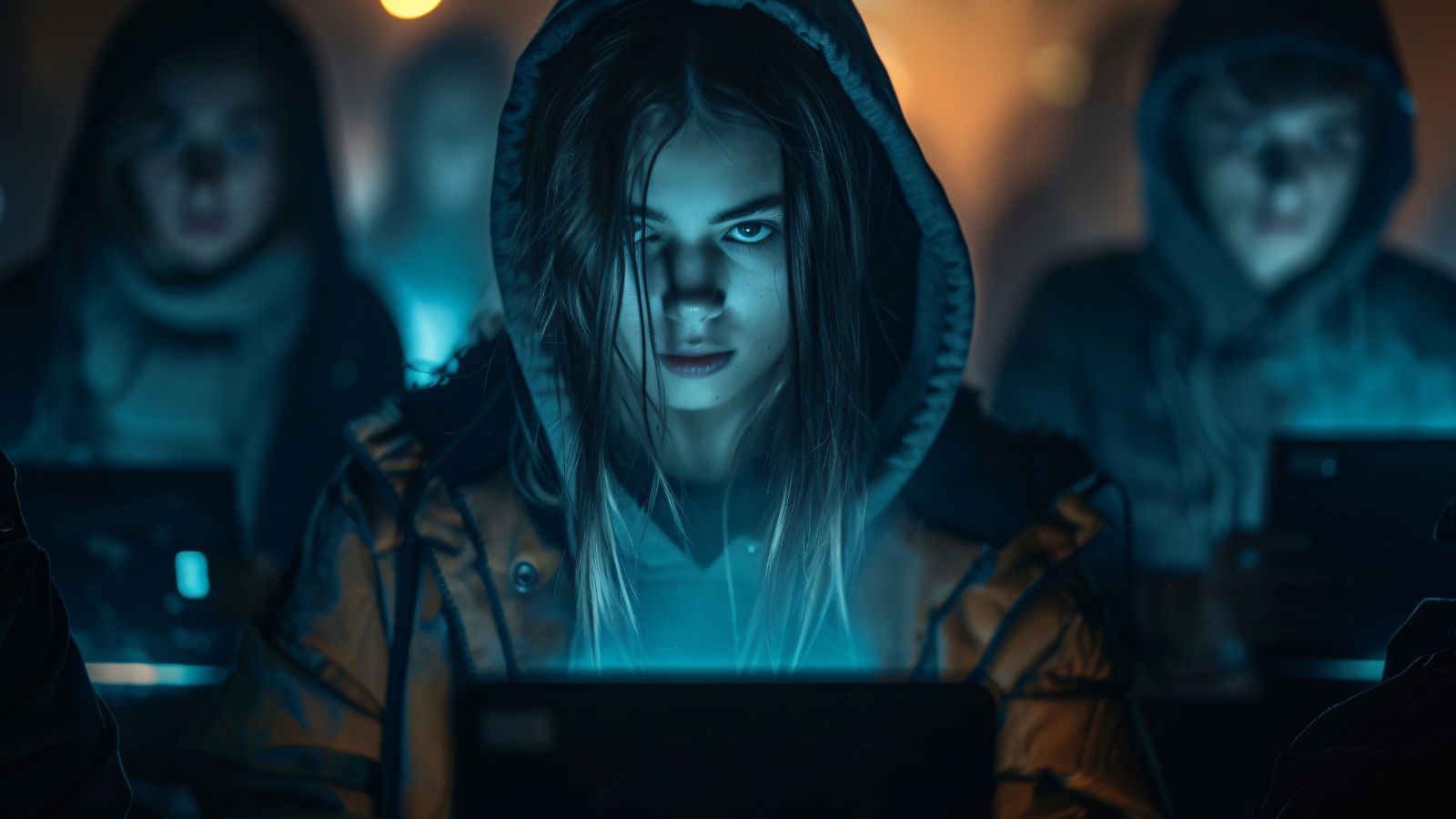 Adolescentes assistindo notebook