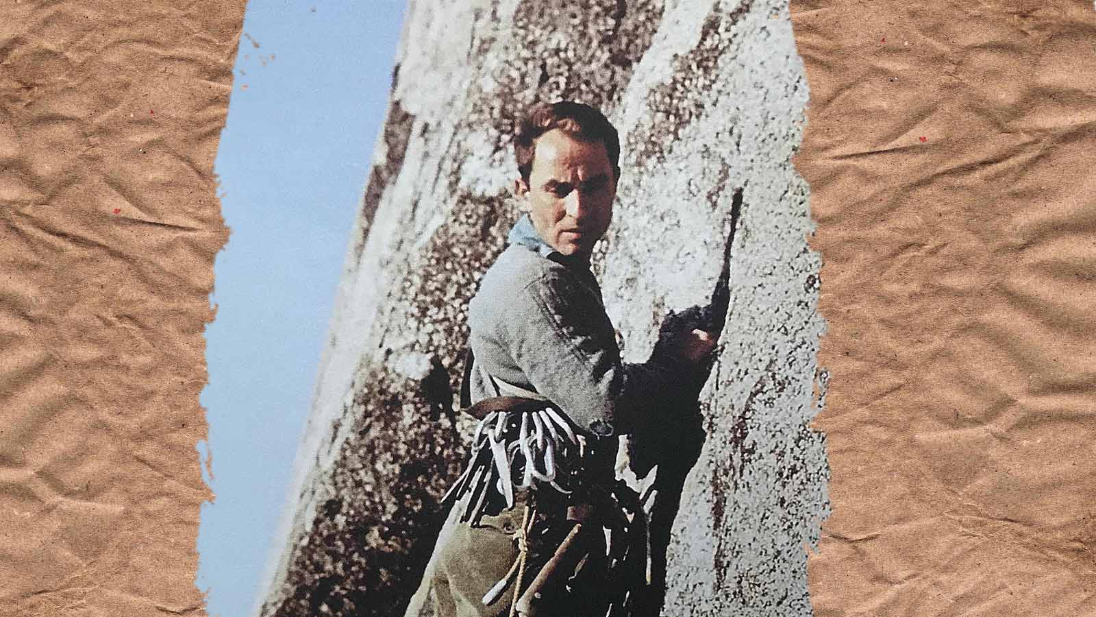 O fundador da marca Patagonia, Yvon Chouinard, no Parque Yosemite, nos anos 50