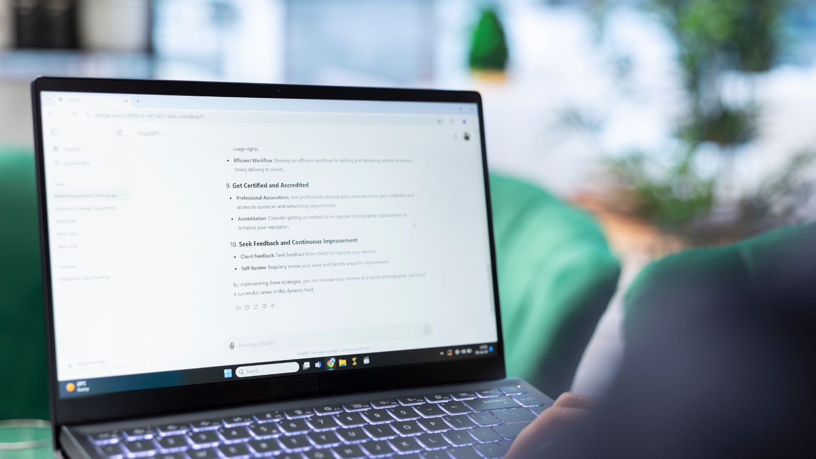 Tela de notebook aberto no ChatGPT