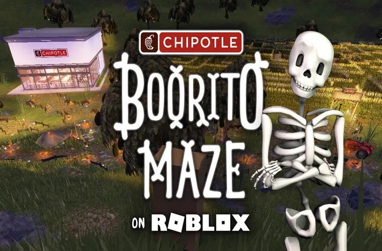 ação de marketing da Chipotle no game Roblox