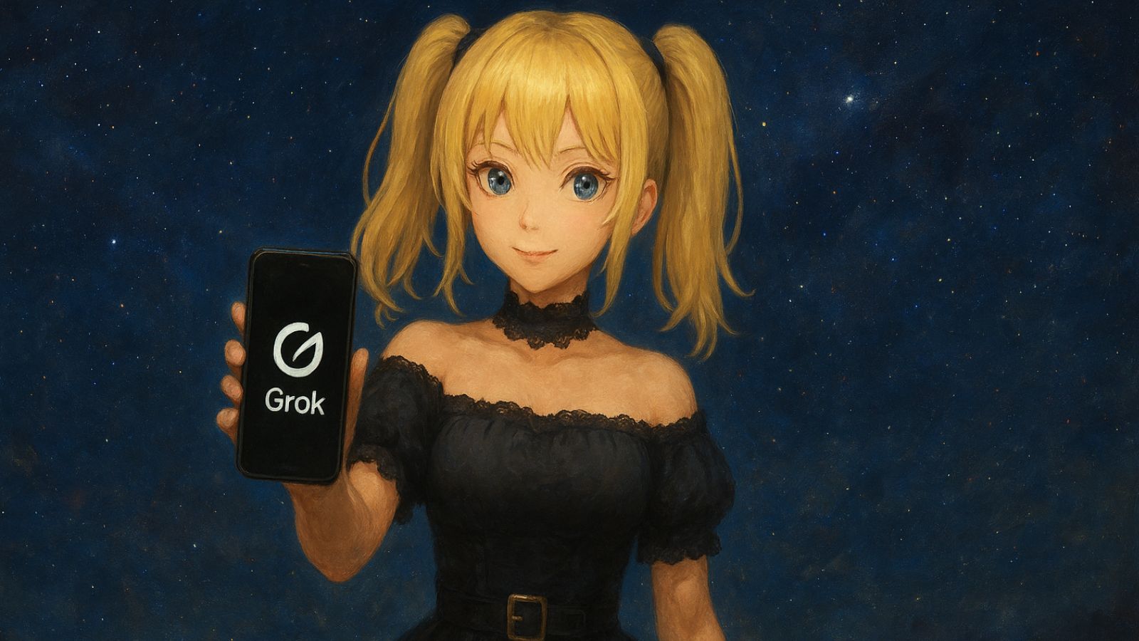 IA do Musk segurando celular