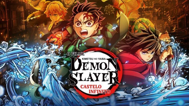 cartaz de divulgação do anime "Demon Salyer: Castelo Infinito"