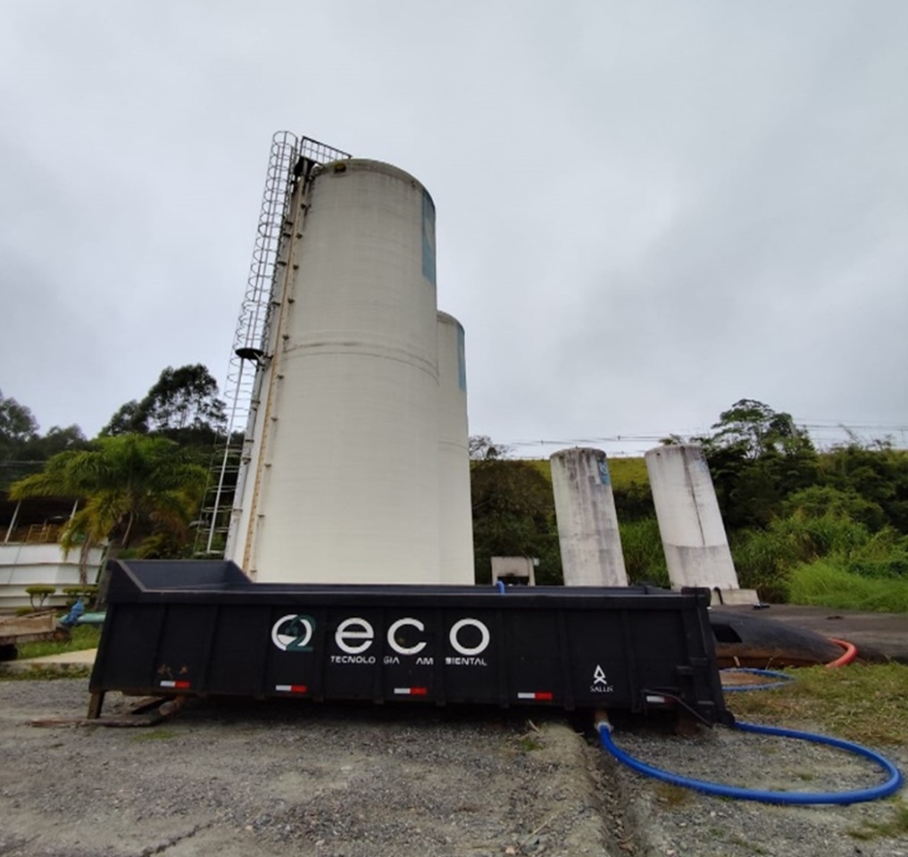 Equipamento de desaguamento da empresa de tecnologia ambiental O2eco