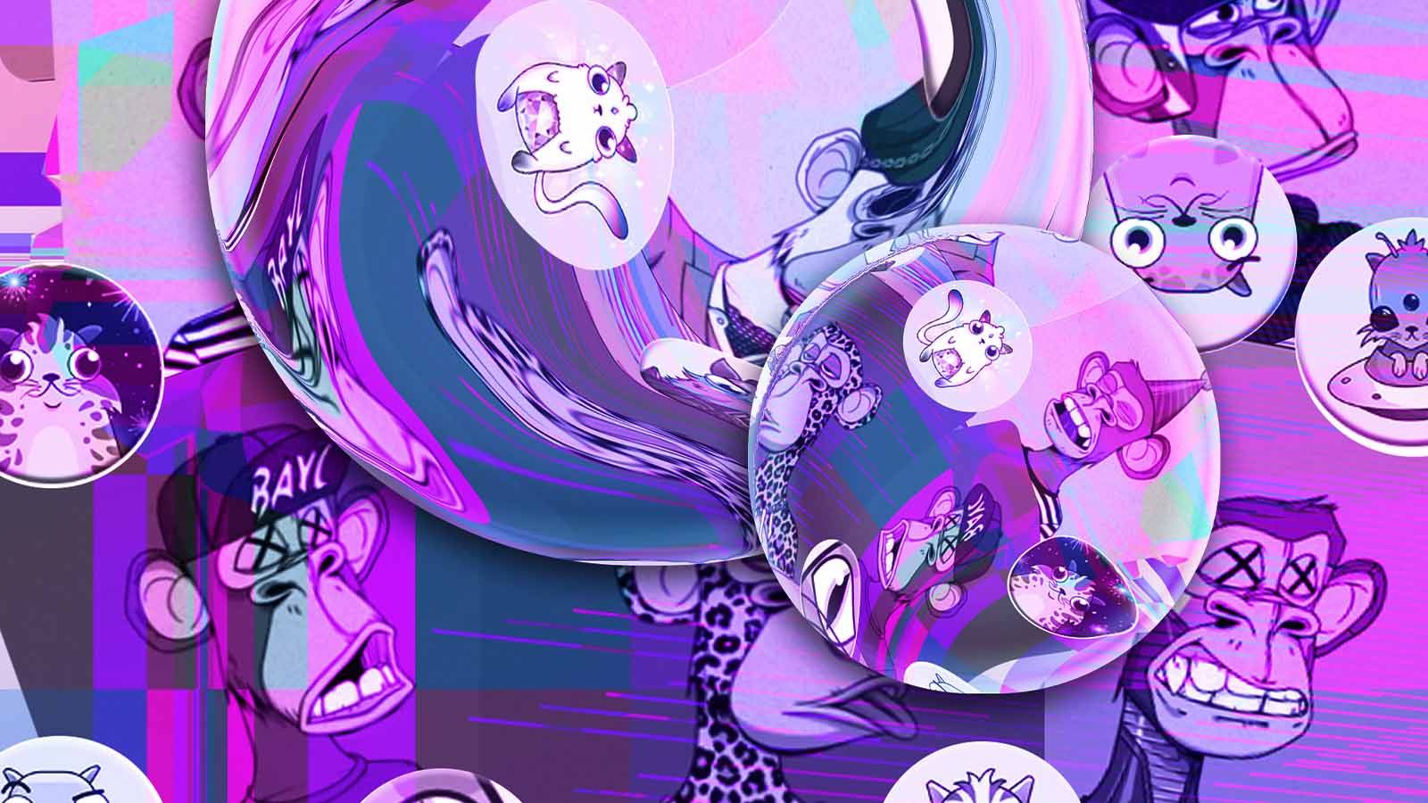 imagem ilustrativa de moedas digitais dentro de bolhas