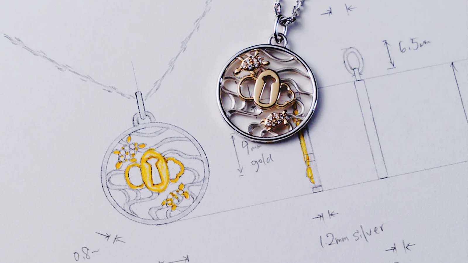 joias inspiradas em espadas de samurais