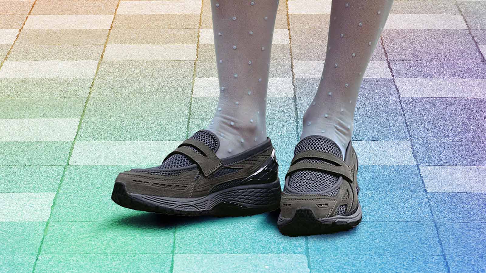 calçado estilo tênis-mocassim da New Balance