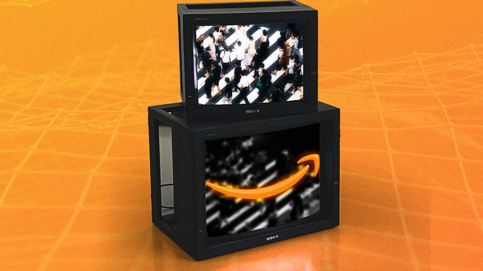 TV com símbolo da Amazon