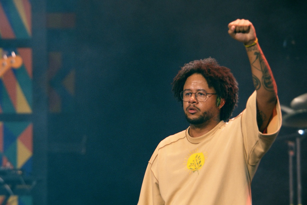 o rapper Emicida em "AmarElo", da Netflix