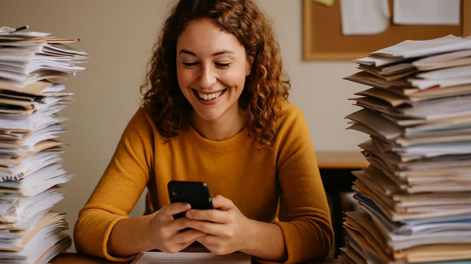 Jovem procrastinando o trabalho
