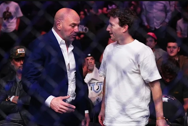 Mark Zuckerberg, da Meta, e Dana White, do UFC