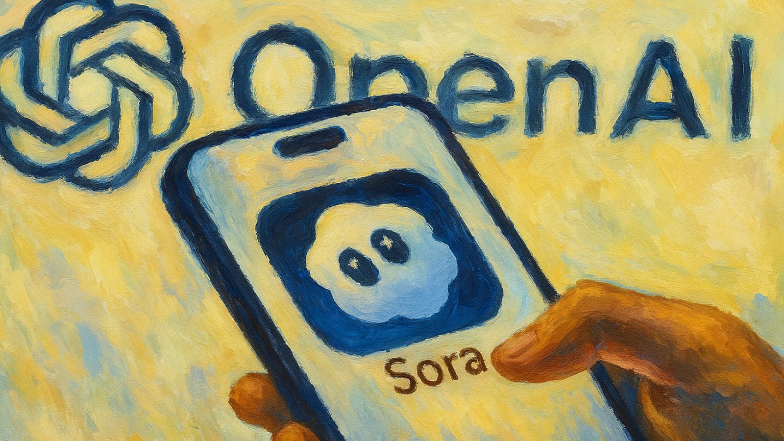 Smartphone com Sora da OpenaAI