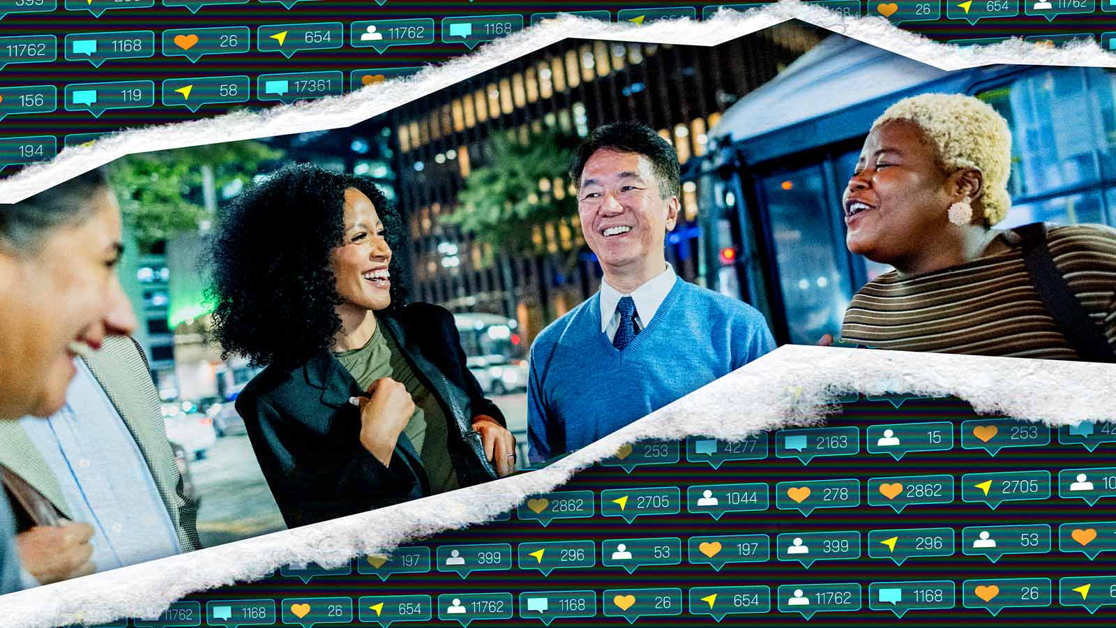 colegas de trabalho conversam animadamente