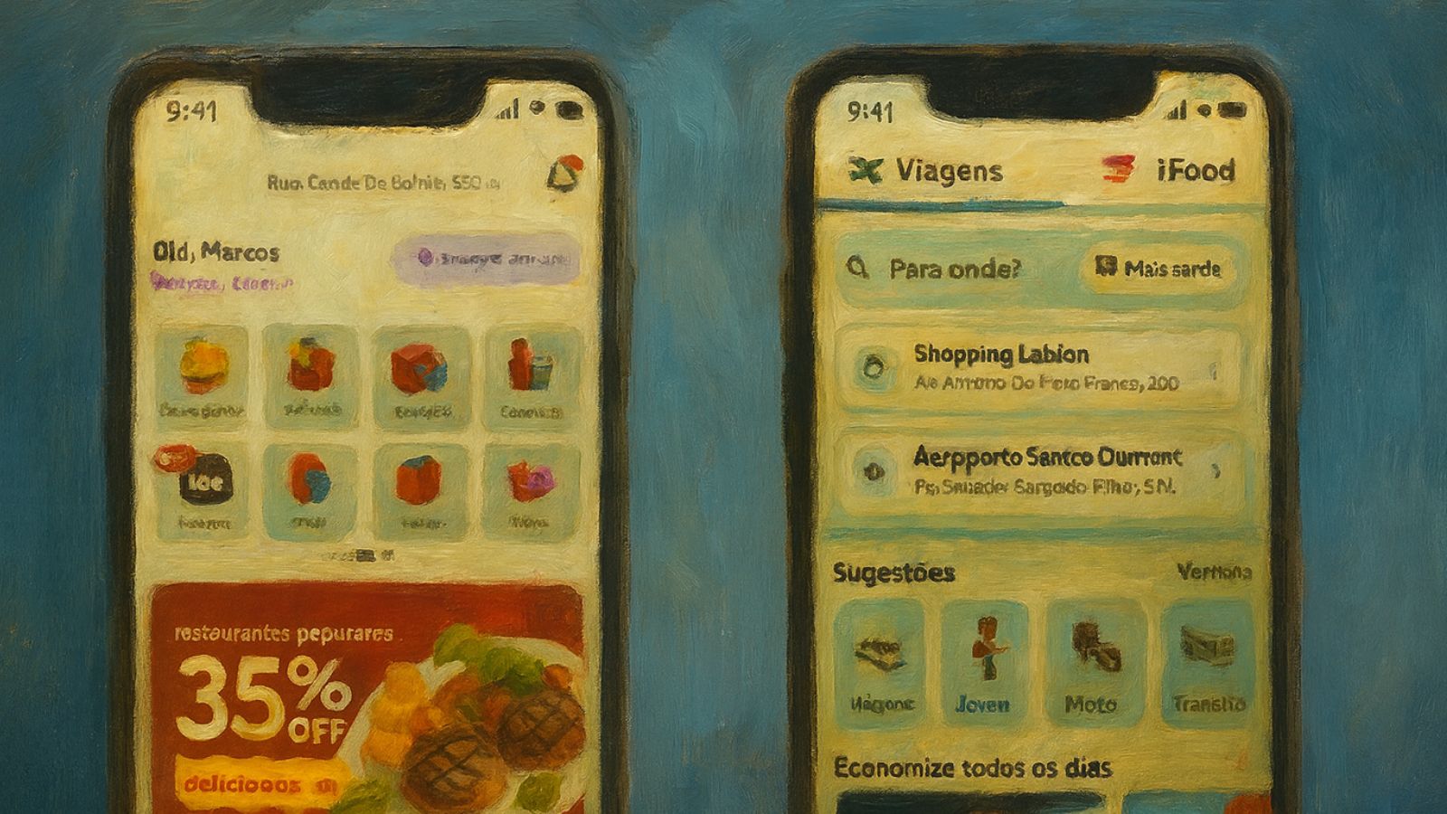 Parceria Ifood e Uber nos aplicativos