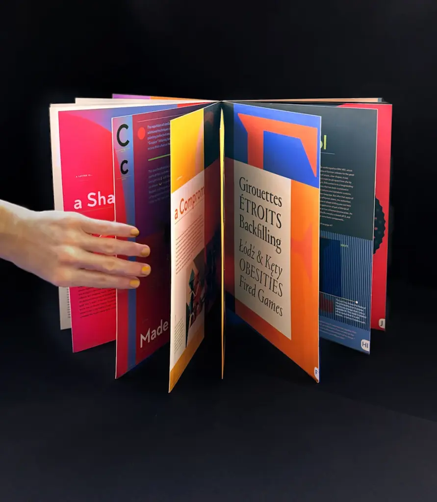 livro em 3D sobre tipografia