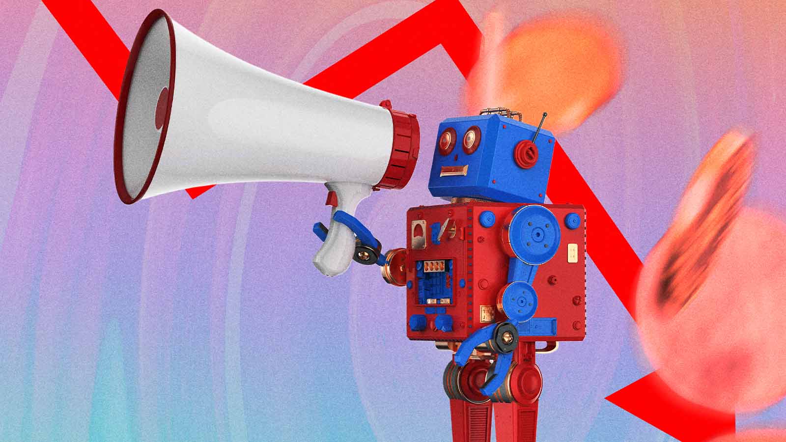 robô representando inteligência artificial em publicidade