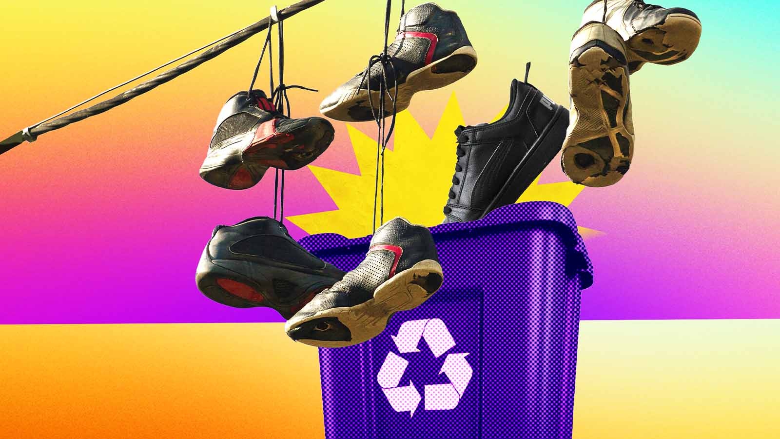 reciclagem de tênis usados