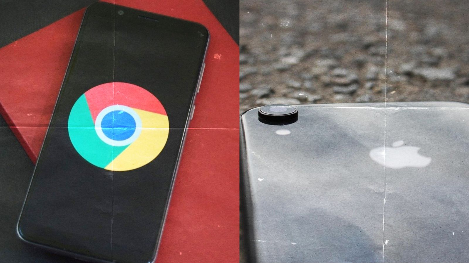 iPhone e símbolo do Google Chrome