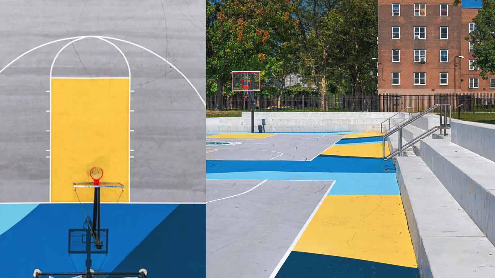 Quadras de basquete públicas em NY