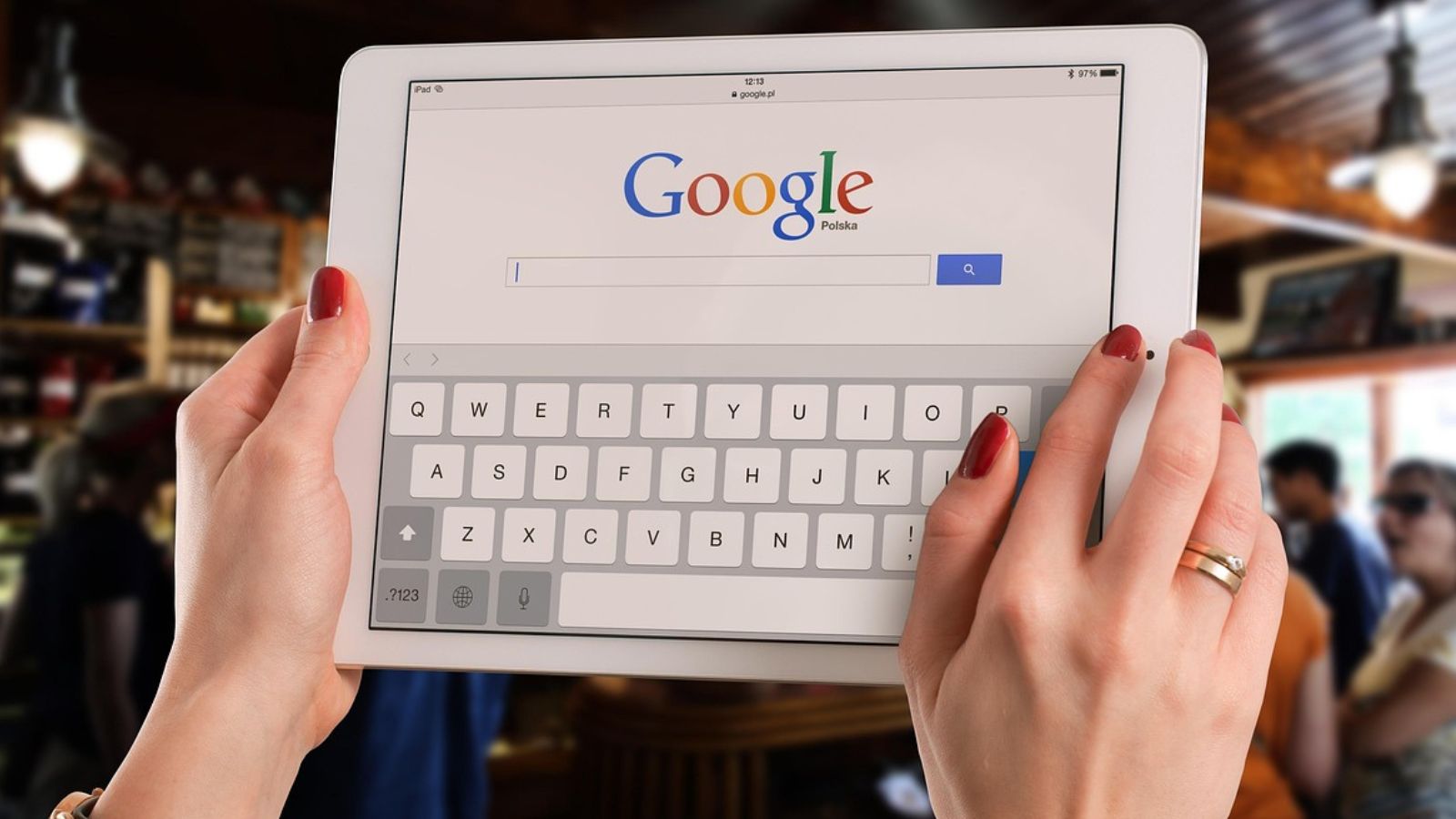 Tablet com tela do Google