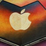 iPhone dobrável com logo da Apple