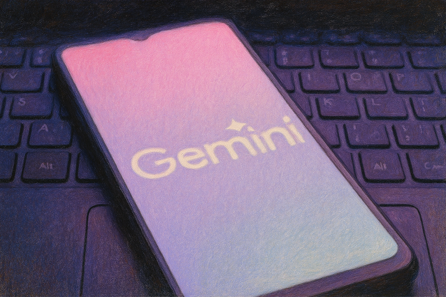 Tela com Gemini aberto no celular