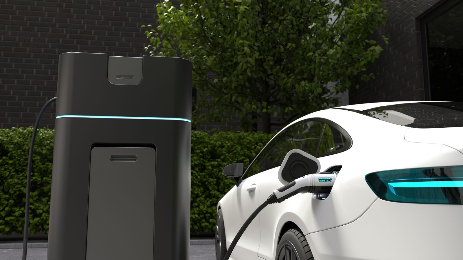 Carro elétrico carregando