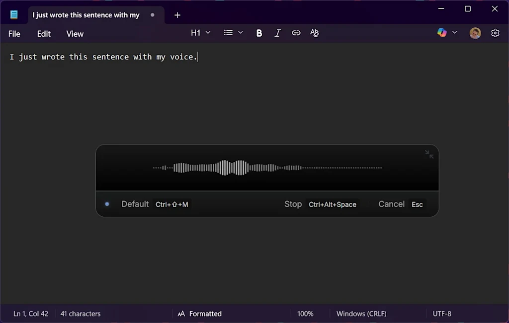 tela do aplicativo Wispr Flow, para convers&atilde;o de &aacute;udio em texto