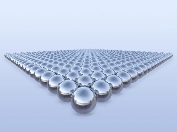 esferas de metal repetidas infinitas vezes