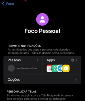 iPhone modo Foco