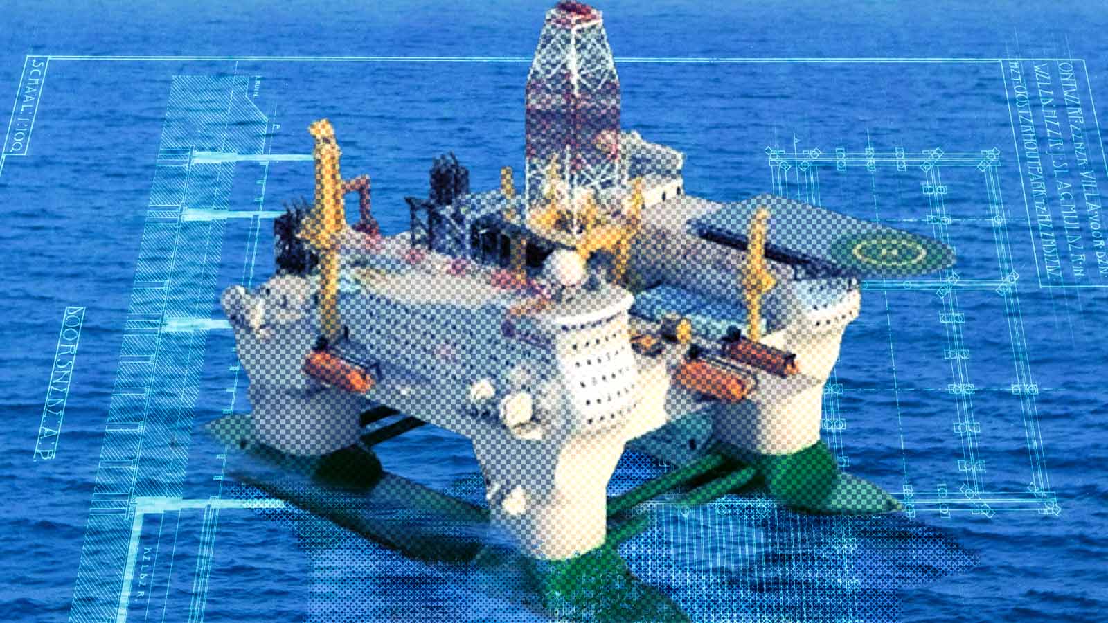 plataforma marítima em construção pela China