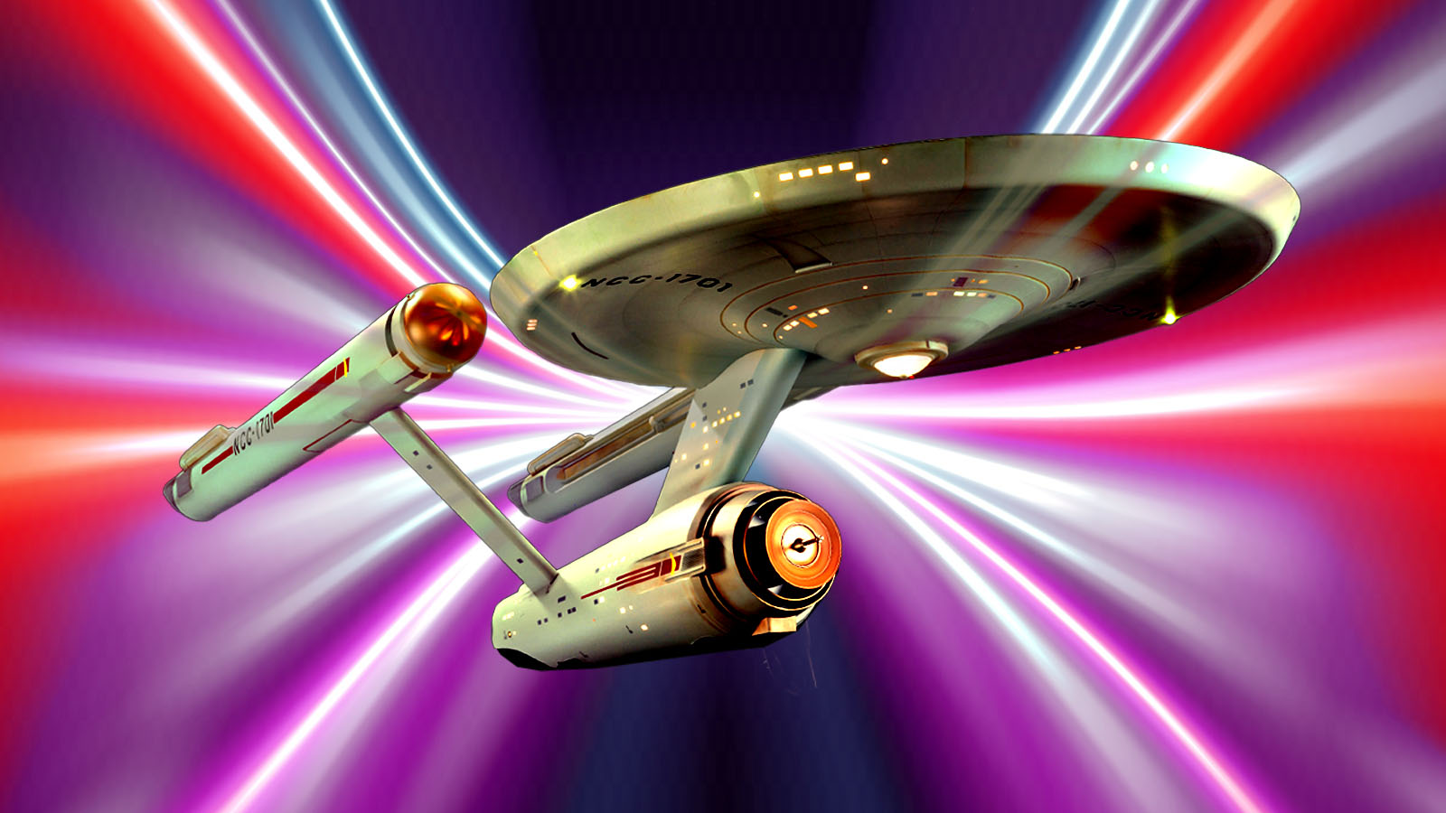 nave espacial Enterprise, do seriado "Jornada nas Estrelas"